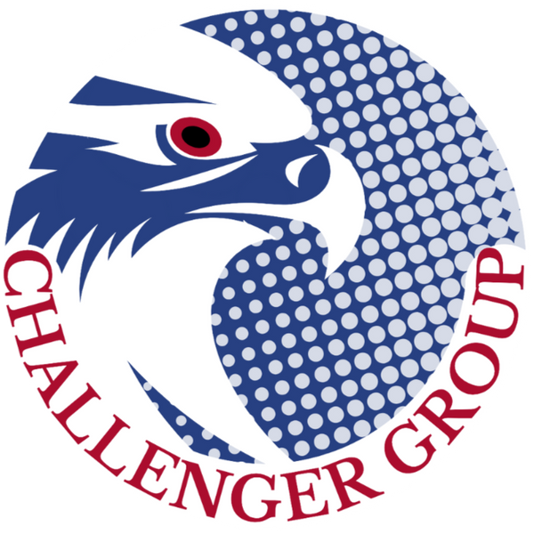 Logo of Challenger Group featuring an eagle design on a white background